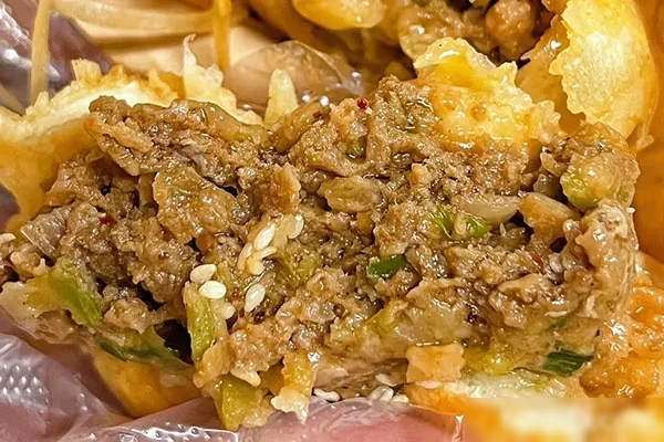 金丝牛肉饼(爆汁)实体店技术教学、爆汁牛肉馅、猪肉梅干菜馅-爆汁配方社