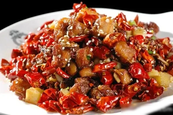 重庆辣子鸡附送泡椒鸡杂和鸡血汤做法-爆汁配方社