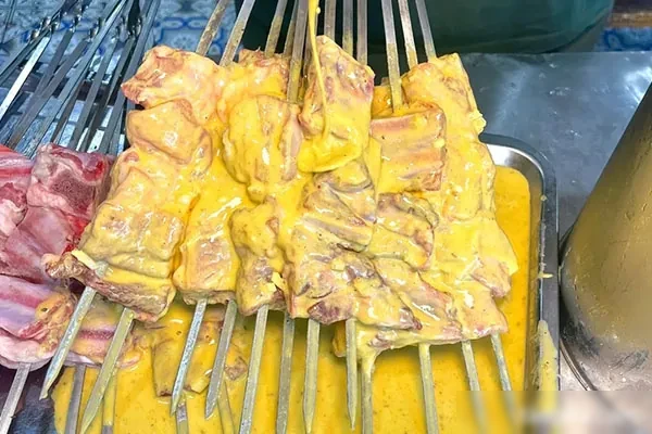 新式挂糊新疆羊肉串技术视频教程-爆汁配方社